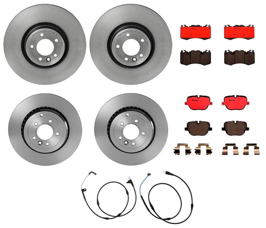 Land Rover Brakes Kit - Pads & Rotors Front and Rear (380mm/365mm) (Ceramic) SOE000025 - Brembo 1597233KIT